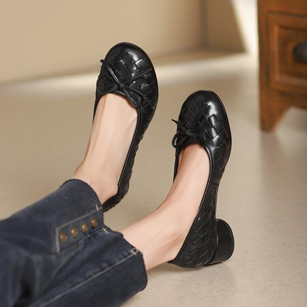 Handcrafted Luxury Leather Women's Shoes: Elegant Artistry and Quality(Edsl2980)