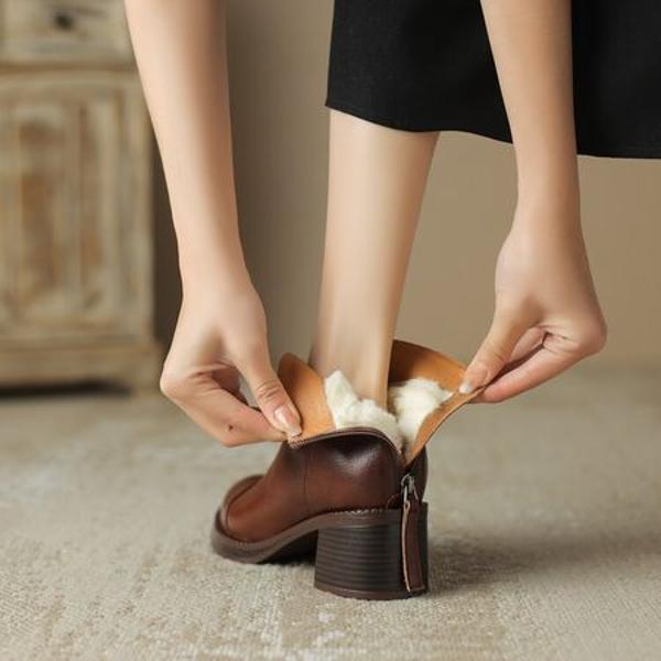Handcrafted Luxury Leather Women's Shoes with Exquisite Craftsmanship(Edsl1月-21)