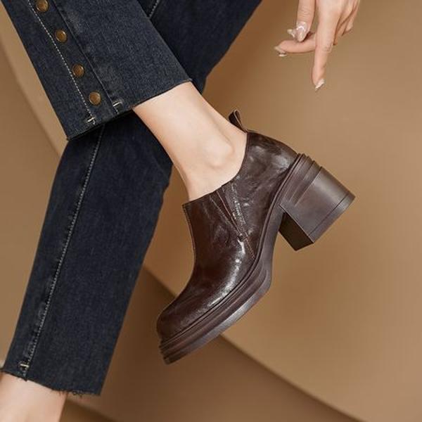 Handcrafted Genuine Leather Women's Shoes: Elegance Redefined(Edsl3099)