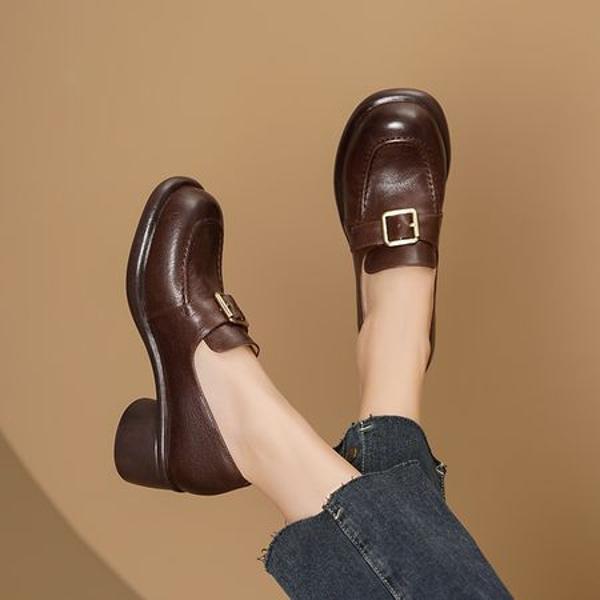 Elegant Handcrafted Leather Women's Shoes: Luxury Craftsmanship & Quality Design(Edsl3102)