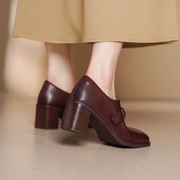 Handcrafted Leather Women's Shoes: Elegance Meets Luxury Quality(Edsl3115)