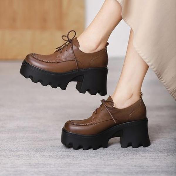 Handcrafted Leather Women's Shoes: Elegance Meets Luxury Quality(EdslG35-1)