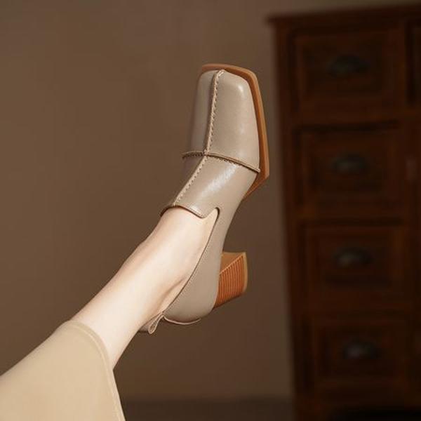 Handcrafted Luxury Leather Women's Shoes: Elegance in Every Stitch(Edsl3142)