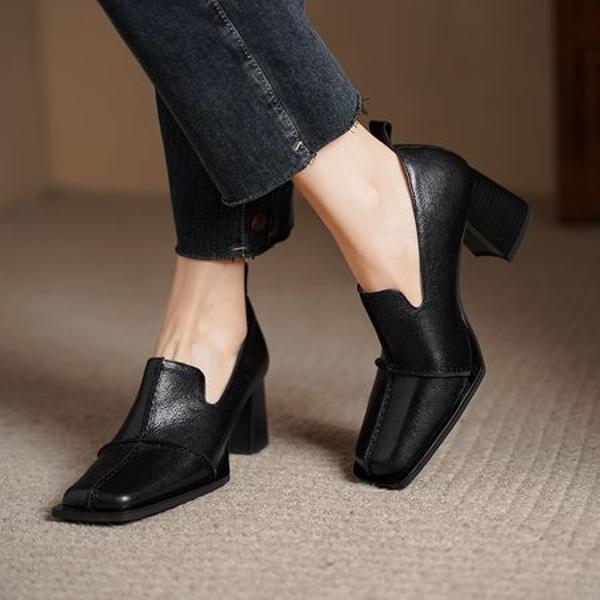 Handcrafted Luxury Leather Women's Shoes: Elegance in Every Stitch(Edsl3142)