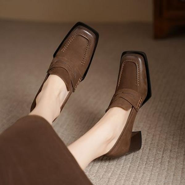 Handcrafted Luxury Leather Women’s Shoes: Elegant Artistry(Edsl3141)