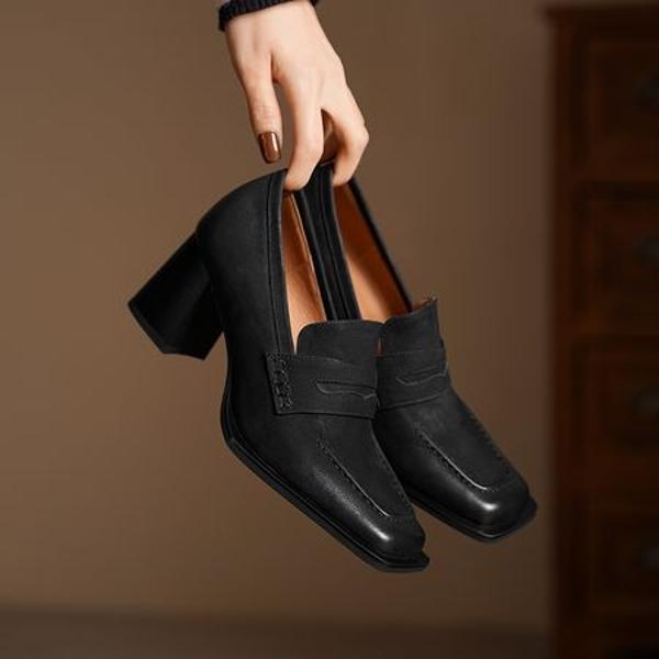 Handcrafted Luxury Leather Women’s Shoes: Elegant Artistry(Edsl3141)