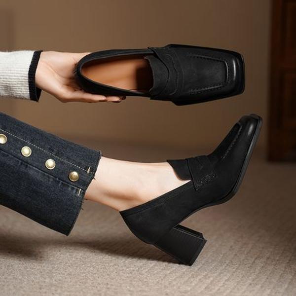 Handcrafted Luxury Leather Women’s Shoes: Elegant Artistry(Edsl3141)