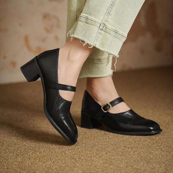 Elegant Handcrafted Leather Women's Shoes: Luxury Craftsmanship Meets Quality Design(Edsl3156)