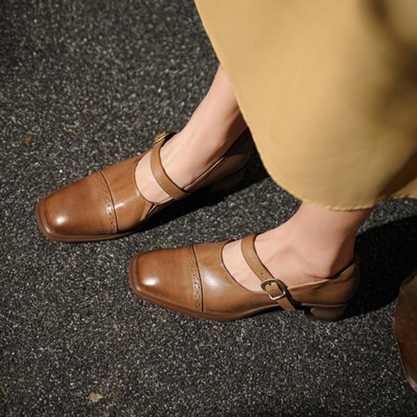 Elegant Handcrafted Leather Women's Shoes: Luxury Craftsmanship Meets Quality Design(Edsl3156)