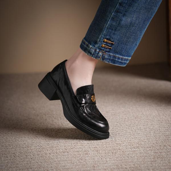 Elegant Handcrafted Leather Women's Shoes: Luxury Craftsmanship(Edsl3171)