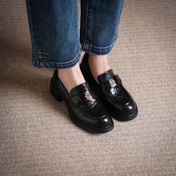 Elegant Handcrafted Leather Women's Shoes: Luxury Craftsmanship(Edsl3171)