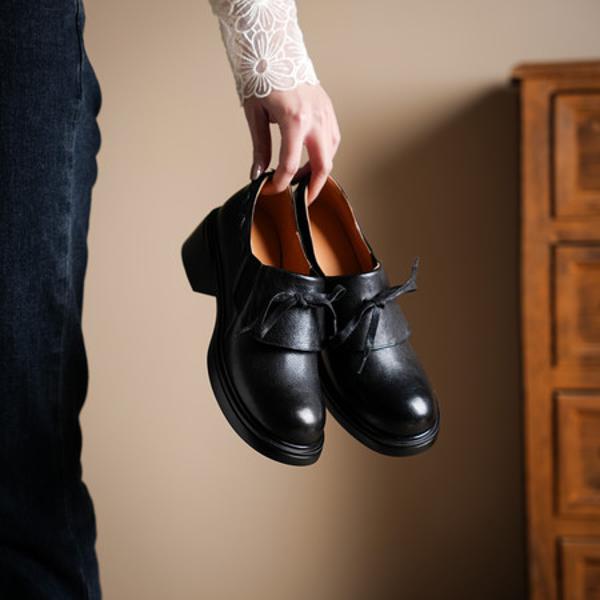 Handcrafted Luxury Leather Women's Shoes: Elegance in Every Stitch(Edsl3173)