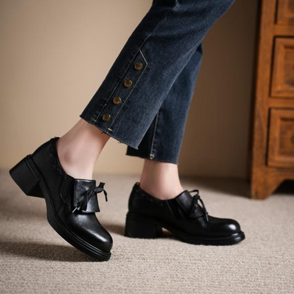 Handcrafted Luxury Leather Women's Shoes: Elegance in Every Stitch(Edsl3173)