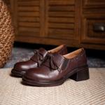 Handcrafted Luxury Leather Women's Shoes: Elegance in Every Stitch(Edsl3173)