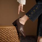 Handcrafted Luxury Leather Women's Shoes: Elegant Craftsmanship & Quality(Edsl3161)