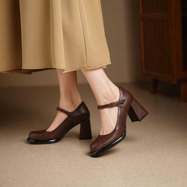 Exquisite Handcrafted Genuine Leather Women's Shoes: Elegance in Every Stitch(Edsl3170)