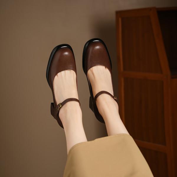 Exquisite Handcrafted Genuine Leather Women's Shoes: Elegance in Every Stitch(Edsl3170)
