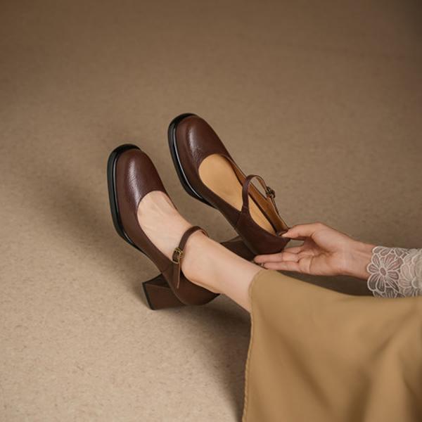 Exquisite Handcrafted Genuine Leather Women's Shoes: Elegance in Every Stitch(Edsl3170)