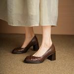 Handcrafted Leather Women's Shoes: Elegance in Every Stitch(Edsl3176)