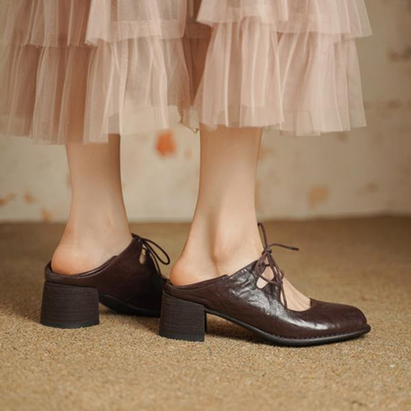 Luxury Handmade Leather Women's Shoes, Exquisite Craftsmanship(Edsl3179)