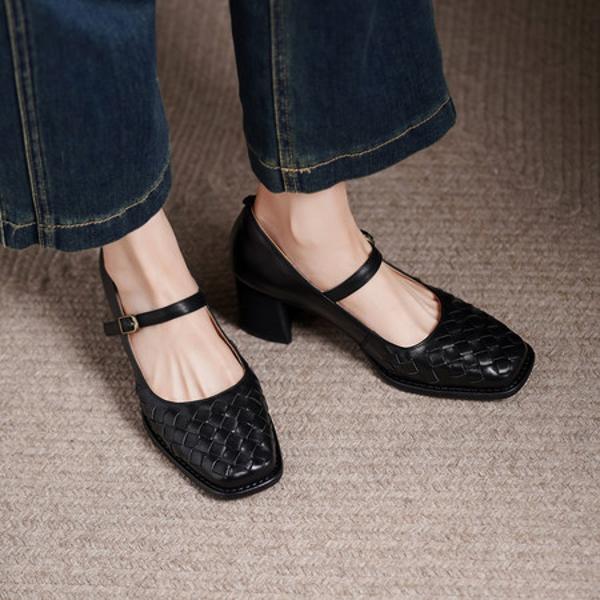 Handcrafted Genuine Leather Women’s Shoes - Elegant Craftsmanship for Luxury Quality(Edsl3189)