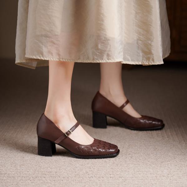 Handcrafted Genuine Leather Women’s Shoes - Elegant Craftsmanship for Luxury Quality(Edsl3189)