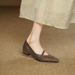 Exquisite Handcrafted Leather Shoes for Elegant Women(Edsl8月-93)