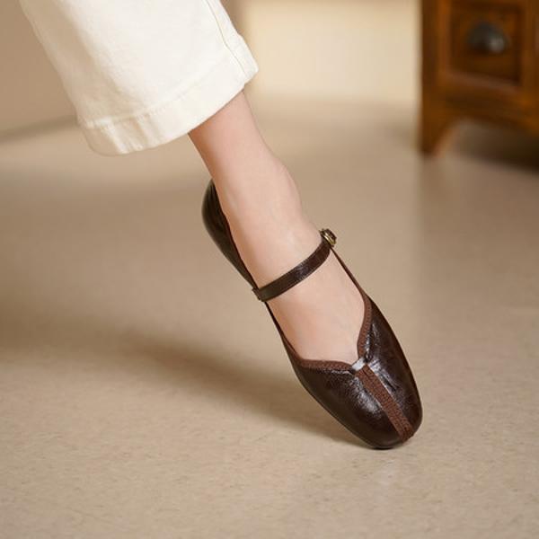 Elegant Handmade Leather Women's Shoes - Luxury Craftsmanship(Edsl3129)