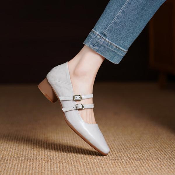 Handcrafted Genuine Leather Women's Shoes - Elegant Luxury with Exquisite Craftsmanship(Edsl3186)