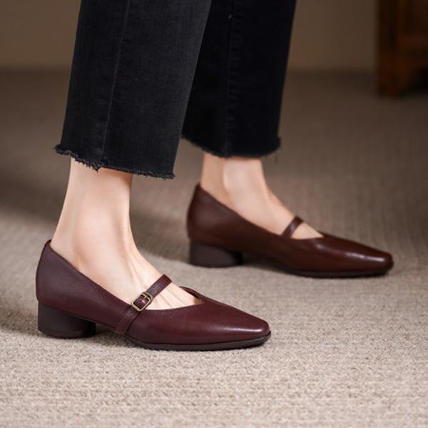 Handcrafted Luxury Leather Women's Shoes: Exquisite Craftsmanship and Elegance(Edsl3183)