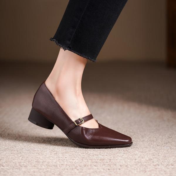 Handcrafted Luxury Leather Women's Shoes: Exquisite Craftsmanship and Elegance(Edsl3183)