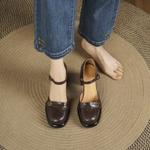 Exquisite Handmade Genuine Leather Women's Shoes for Elegance(Edsl3207)