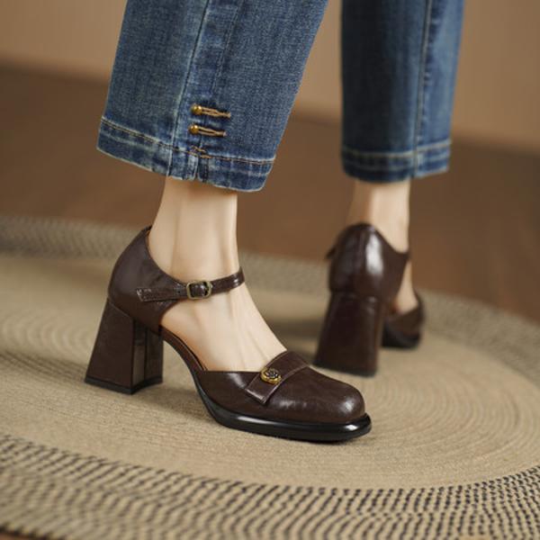 Exquisite Handmade Genuine Leather Women's Shoes for Elegance(Edsl3207)