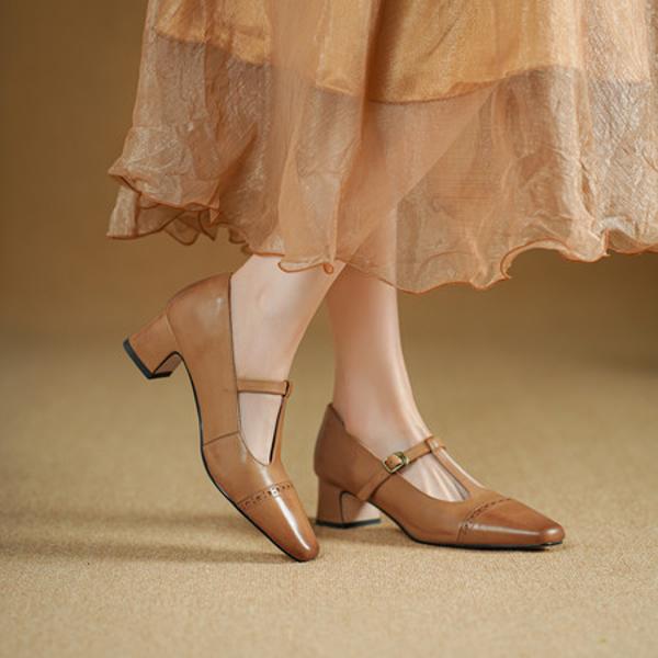 Exquisite Handmade Leather Women's Shoes: Luxury Craftsmanship and Elegance(Edsl3258)