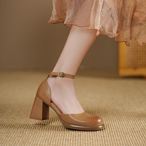 Handcrafted Genuine Leather Women's Shoes: Elegance Redefined(Edsl3257)