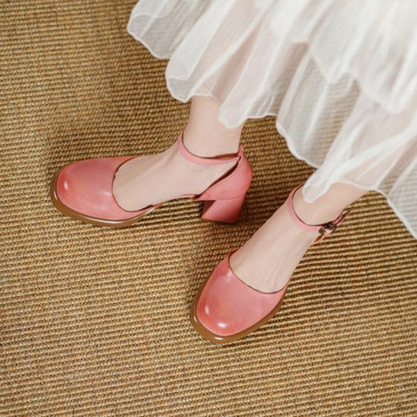 Handcrafted Genuine Leather Women's Shoes: Elegance Redefined(Edsl3257)