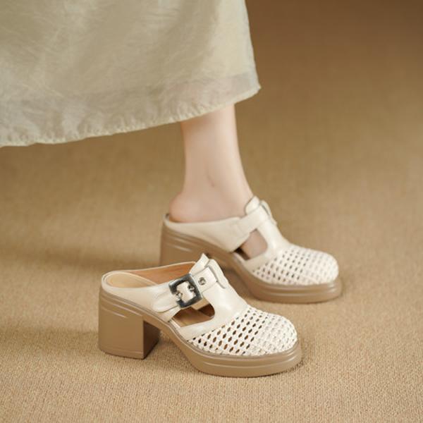 Handcrafted Luxury Leather Women's Shoes: Elegance in Every Stitch(Edsl3263)