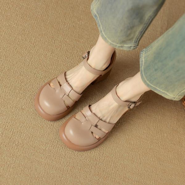 Exquisite Handcrafted Leather Women's Shoes: Elegant Luxury Quality(Edsl1月-95)