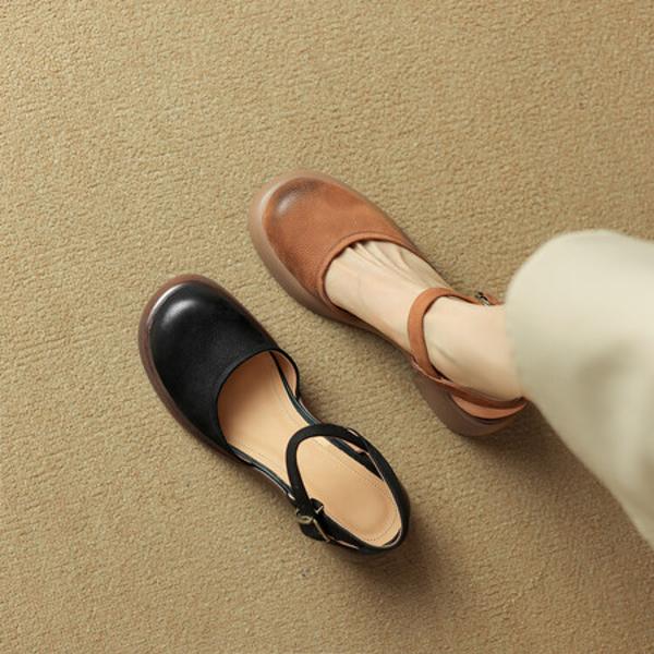 Exquisite Handcrafted Leather Women’s Shoes: Timeless Elegance(Edsl1月-97)