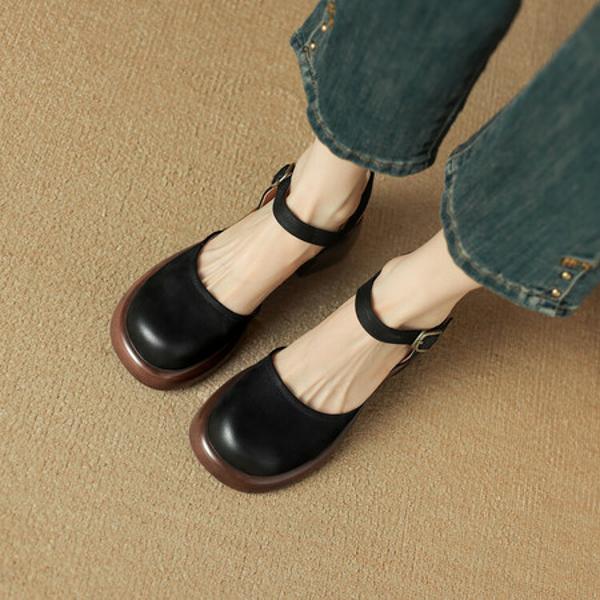 Exquisite Handcrafted Leather Women’s Shoes: Timeless Elegance(Edsl1月-97)