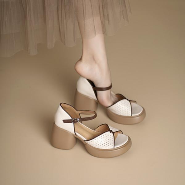 Handcrafted Luxury Leather Shoes for Elegant Women(Edsl3285)