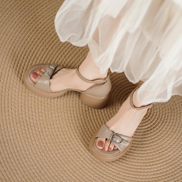 Handcrafted Leather Women's Shoes: Elegant Luxury(Edsl3280)