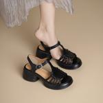 Handcrafted Leather Women's Shoes: Luxe Elegance(Edsl3282)