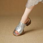 Elegant Handmade Leather Women's Shoes – Exquisite Craftsmanship(Edsl3303)