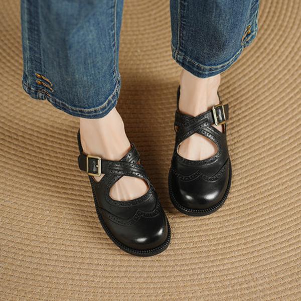 Elegant Handmade Leather Women's Shoes of Luxury Craftsmanship(Edsl3307)