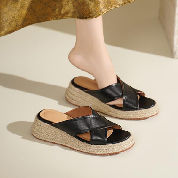 Crafted Luxury: Handcrafted Genuine Leather Women's Shoes for Elegance(Edsl3332)