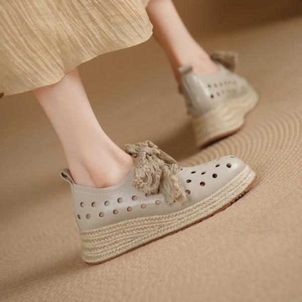 Exquisite Handcrafted Leather Shoes for Elegant Women(Edsl3336)