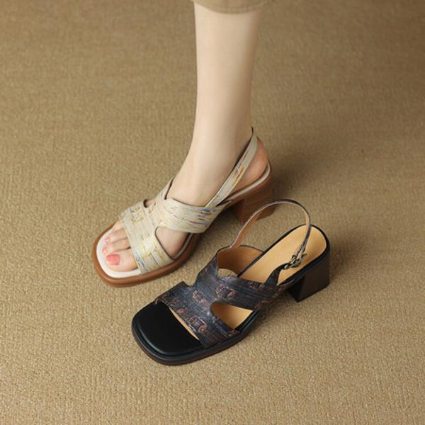 Luxurious Handcrafted Genuine Leather Women's Shoes for Elegant Style(Edsl1月-76)