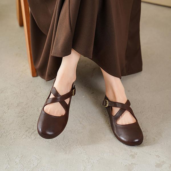 Luxury Handcrafted Genuine Leather Women's Shoes - Elegance Redefined(Edsl3363)