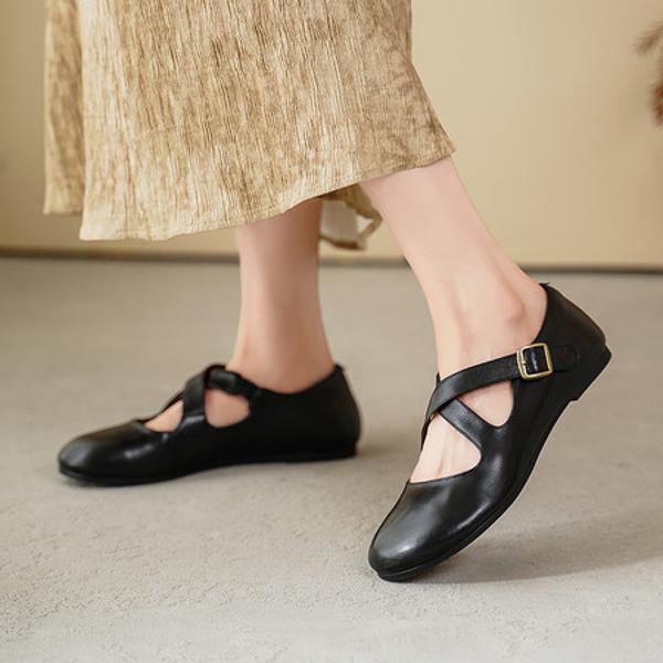 Luxury Handcrafted Genuine Leather Women's Shoes - Elegance Redefined(Edsl3363)